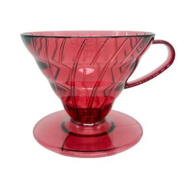 Hario V60-02 Plastic Dripper Transparent Momiji Red
