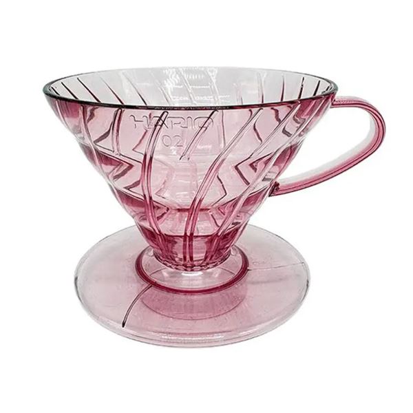Hario V60-02 Plastic Dripper Transparent Sakura Pink