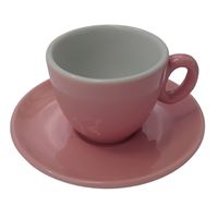 Inker cup with saucer Espresso 70ml Pink 6pcs