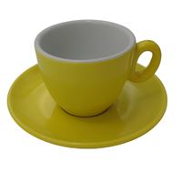 Inker cup with saucer Espresso 70ml Yellow 6pcs