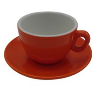 Inker cup with saucer Cappuccino 170ml Orange 6 pcs Inker cup with saucer Cappuccino 170ml Orange 6 pcs