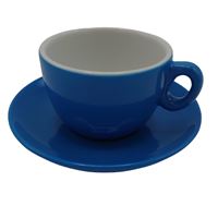 Inker cup with saucer Cappuccino 170ml Blue 6 pcs