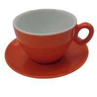 Inker cup with saucer Latte 350ml Orange 6pcs Inker cup with saucer Latte 350ml Orange 6pcs