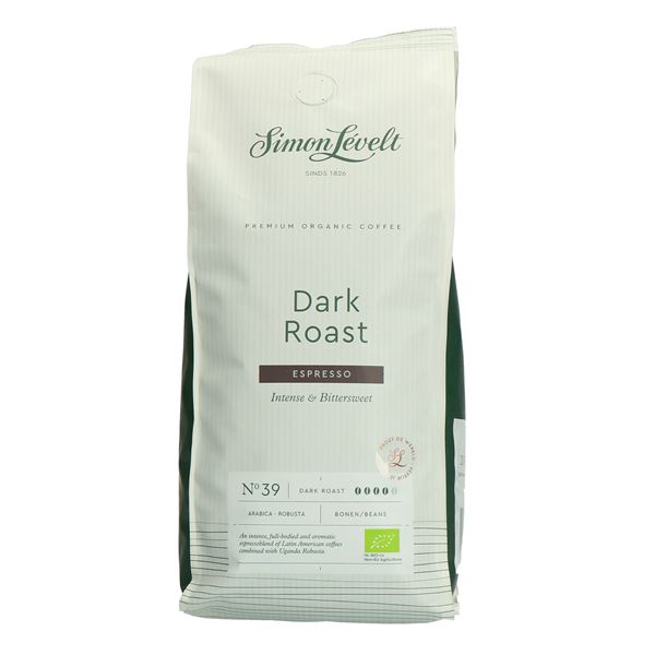 Simon Lévelt Organic Espresso Dark Roast Beans 500g