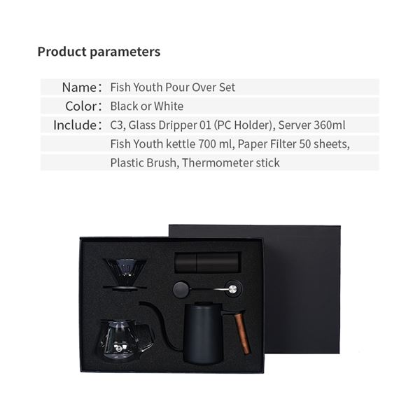 Timemore C3 Pour Over Set Fish Youth Black