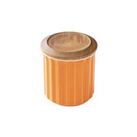 Origami Ceramic Canister Orange Origami Ceramic Canister Orange