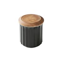 Origami Ceramic Canister Black