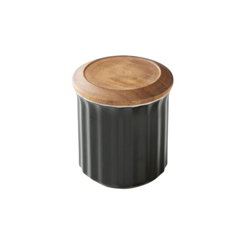 Origami Ceramic Canister Black