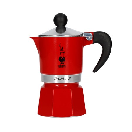 Bialetti Coffee Pot Rainbow 3 Cup 130ml Red