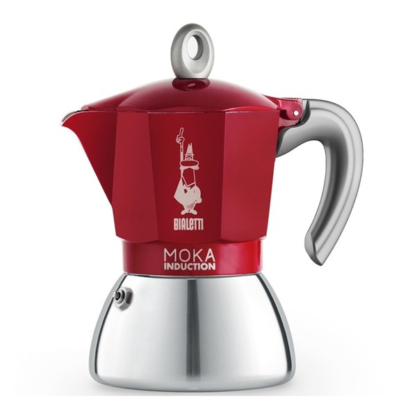 Bialetti Moka Induction 6 cup Red 300ml