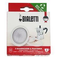 3x Seal + sieve for aluminium Bialetti 2 cup 3x Seal + sieve for aluminium Bialetti 2 cup