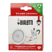 3x Seal + sieve for aluminium Bialetti 6 cup 3x Seal + sieve for aluminium Bialetti 6 cup