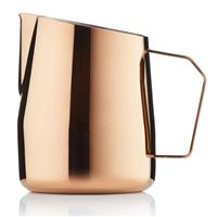 Barista & Co Dial In Milk Pitcher 420ml Rose Brass Barista & Co Dial In Milk Pitcher 420ml Rose Brass