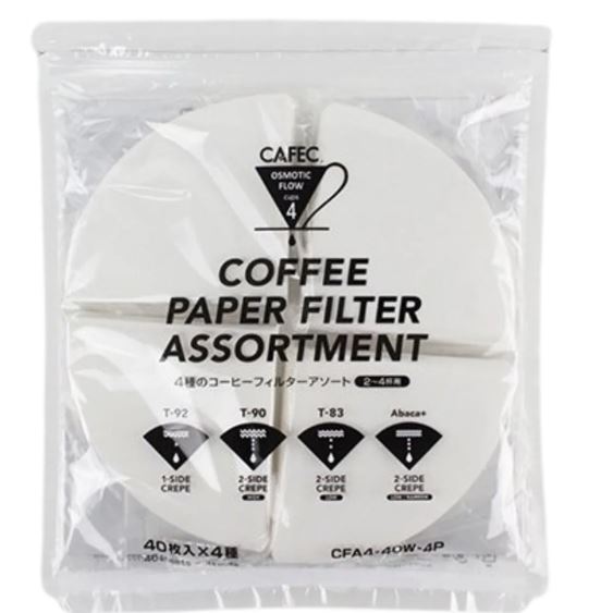 Cafec A4P Paper Filter Assortment size 02 4x40 pcs