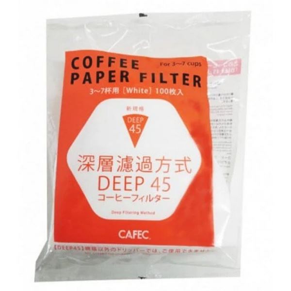 Cafec Deep 45 Paper Filter 100 pcs White