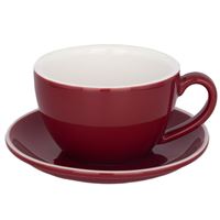 Epic Cup+Saucer 360ml Red 6 pcs