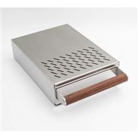 The Knock Drawer Co Grounds Control 1 Satin/Walnut Handle The Knock Drawer Co Grounds Control 1 Satin/Walnut Handle