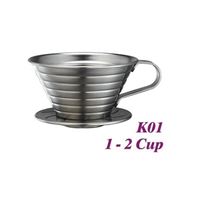 Tiamo K01 Stainless Steel Coffee Dripper 1-2 cups Tiamo K01 Stainless Steel Coffee Dripper 1-2 cups