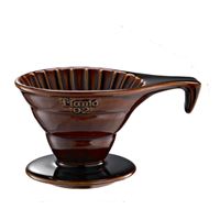 Tiamo Ceramic Coffee Dripper V02 Brown