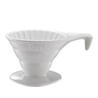 Tiamo Ceramic Coffee Dripper V02 White Tiamo Ceramic Coffee Dripper V02 White