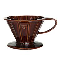 Tiamo Ceramic Coffee Dripper V02 Brown