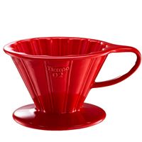 Tiamo Ceramic Coffee Dripper V02 Red Tiamo Ceramic Coffee Dripper V02 Red