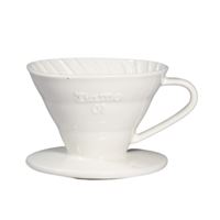 Tiamo Ceramic Coffee Dripper V01 White
