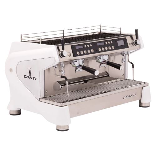 CONTI Monte Carlo Tall Cup 2 Group Espresso Machine White