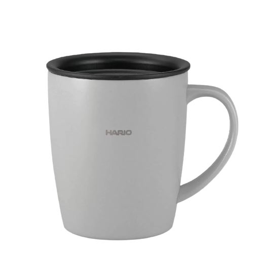 Hario Heat Retention Mug with Lid Grey 300ml