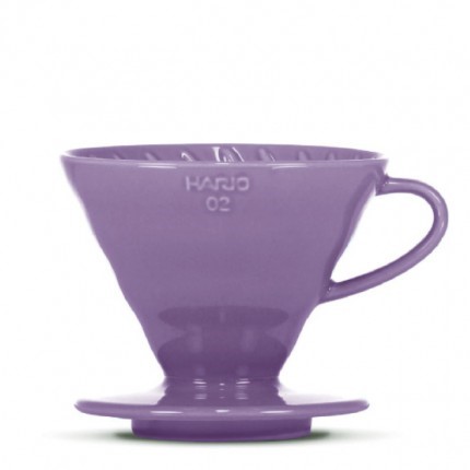 Hario Ceramic Dripper V60-02 Purple + 40 filters