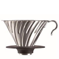 Hario Steel Dripper V60-02 with silicone base