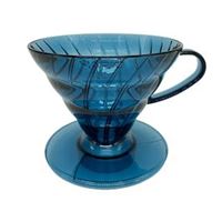 Hario V60-02 Plastic Dripper Transparent Aizome Blue